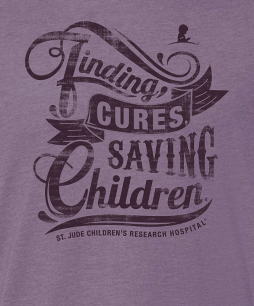 Unisex Finding Cures Script St. Jude T-Shirt